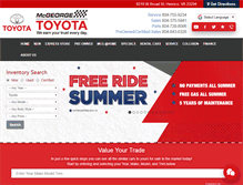 Tablet Screenshot of mcgeorgetoyota.com